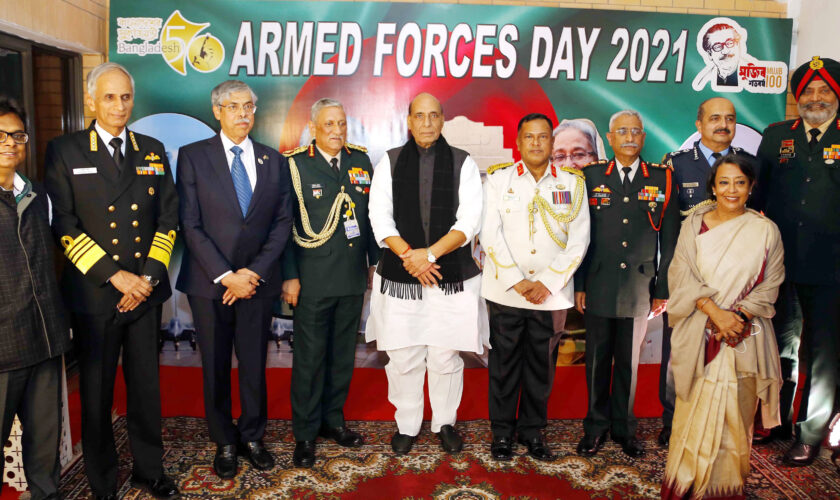 Explore Raksha Mantri Shri Rajnath Singh's visit to Bangladesh, honoring Armed Forces Day and strengthening India-Bangladesh ties.