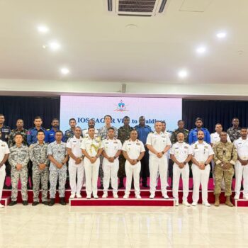 NS Sunayna Sails Out of Malé