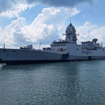 INS Udaygiri Kavaratti Shakti Arrive in Singapore