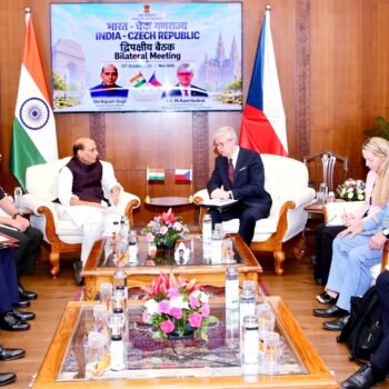 Raksha Mantri talks with Czech Deputy PM