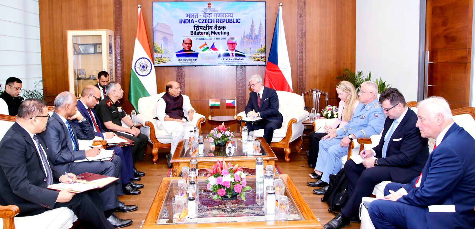 Raksha Mantri talks with Czech Deputy PM