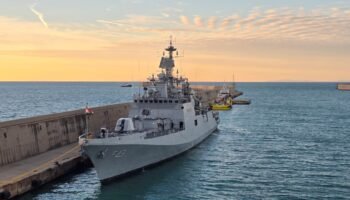 INS Trishul Civitavecchia port call